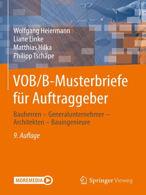 cover image of VOB/B-Musterbriefe für Auftraggeber